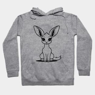 Cute Baby Gazelle Animal Outline Hoodie